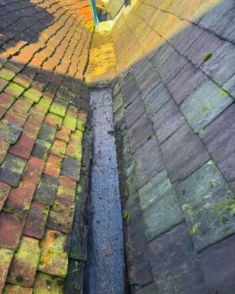 clean gutters on a commercial property