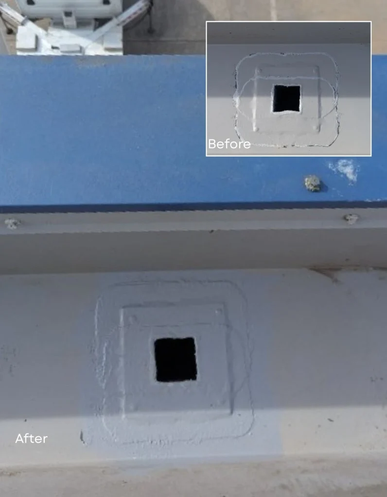 Sealant on commercial warehouse joints